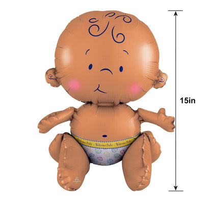 Air-Filled Sitting Welcome Baby Balloon,15in, Assorted Colors