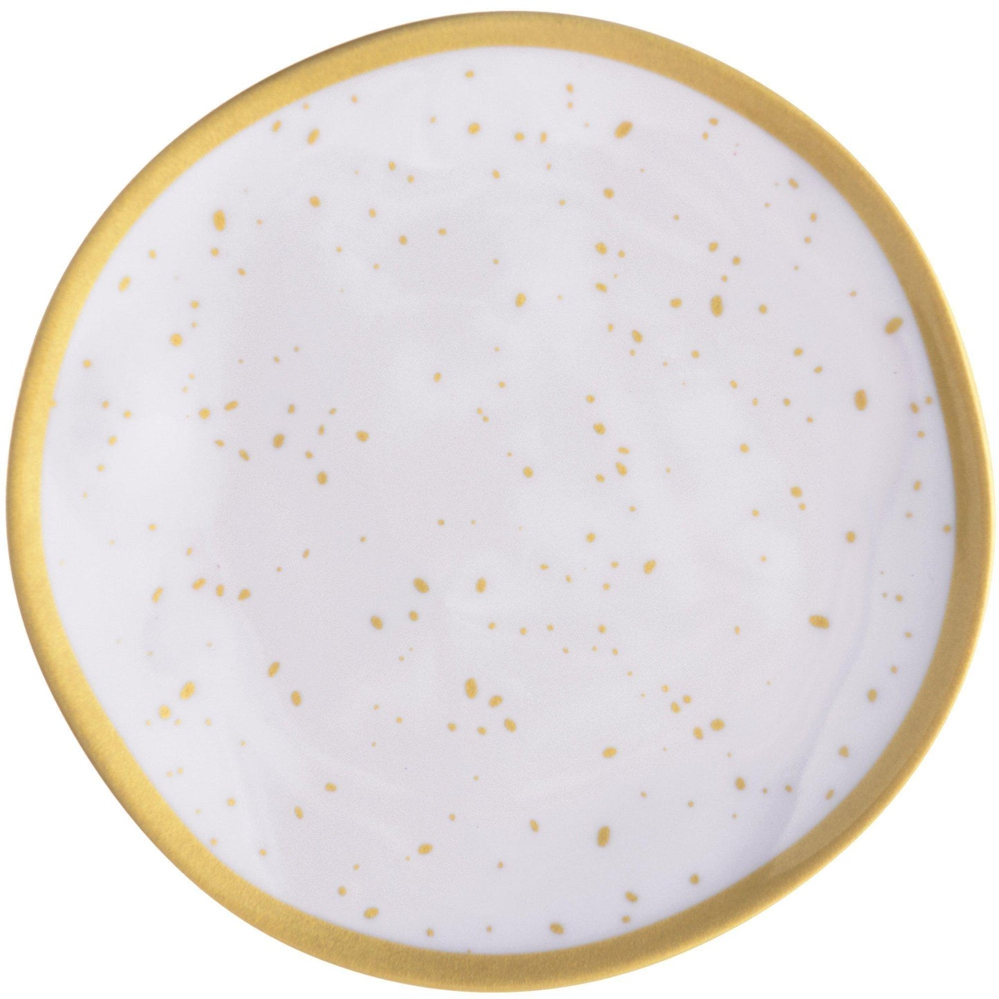 variant-White With Gold Speckles Melamine Dinner Plate, 10.5in-937797