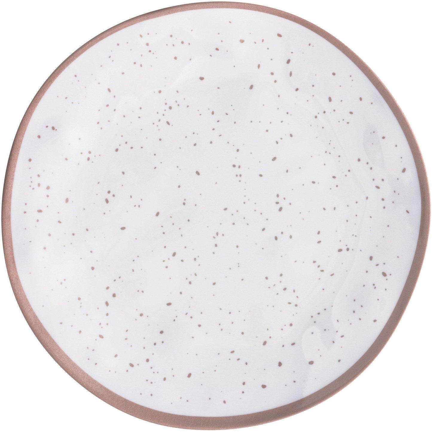 master-White With Speckles Melamine Dinner Plate, 10.5in-C937795