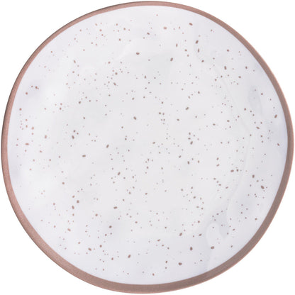 White With Speckles Melamine Dinner Plate, 10.5in, Assorted Colors