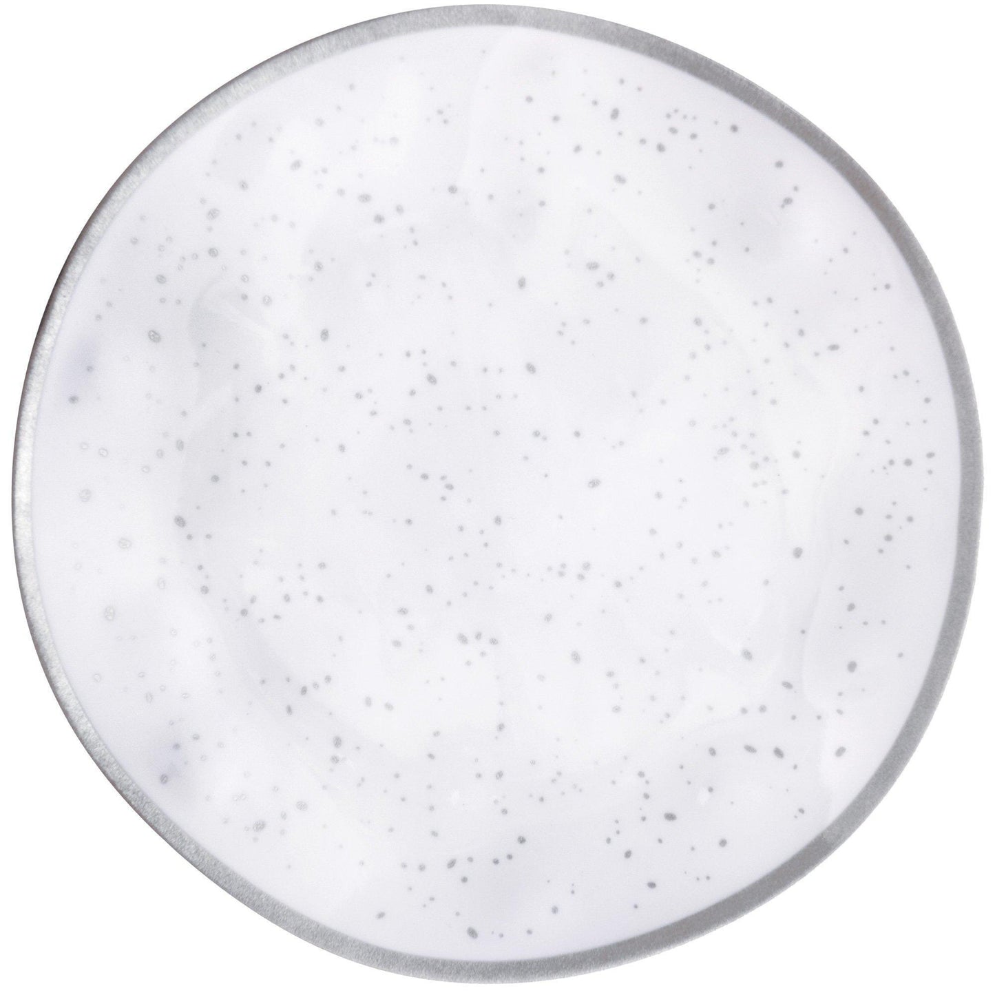 variant-White With Silver Speckles Melamine Dinner Plate, 10.5in-937795