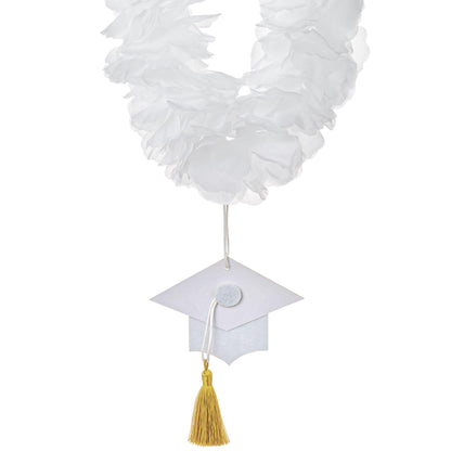 Fabric Lei with Graduation Cap Pendant, 20in, Assorted Colors