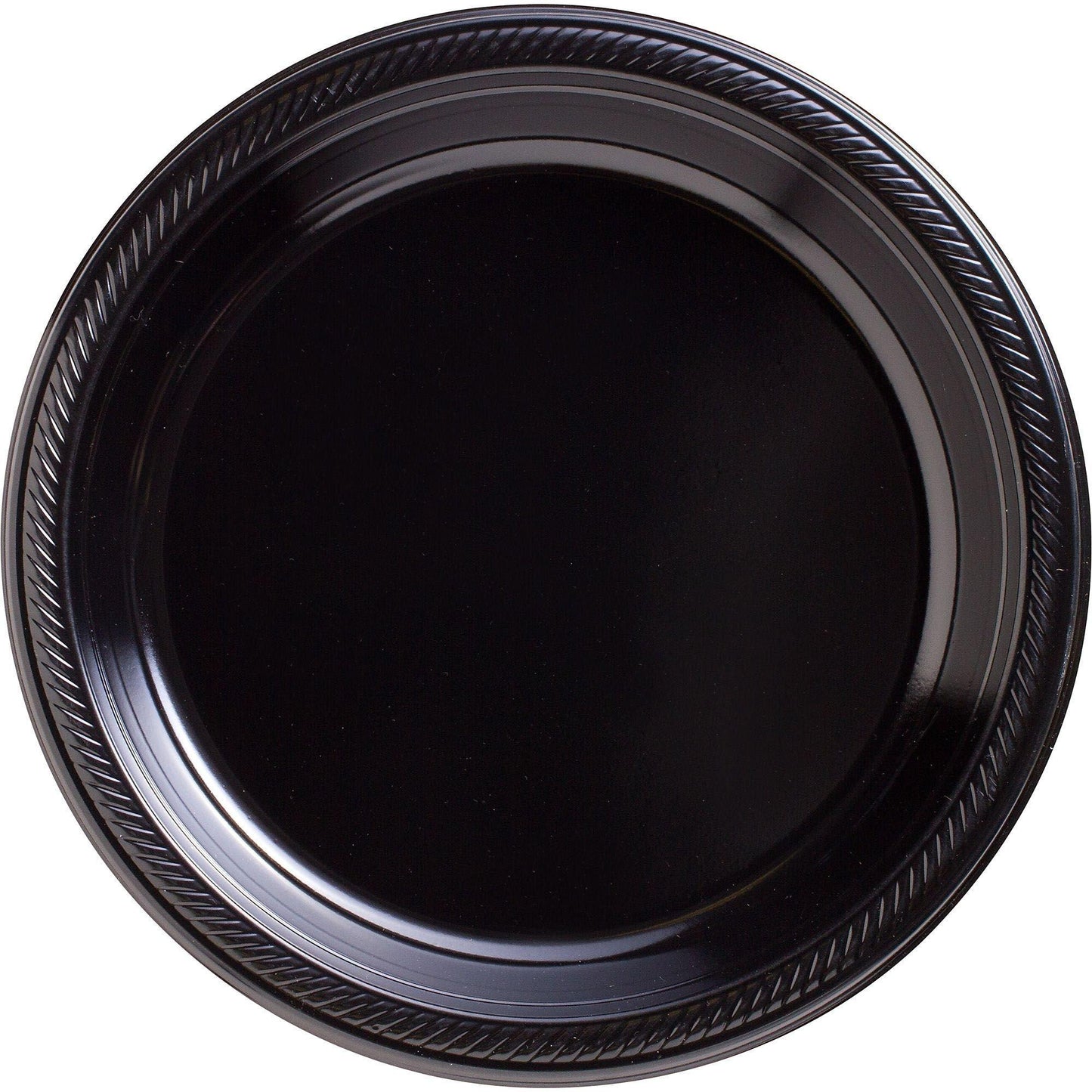 variant-Black Plastic Dinner Plates 20ct-521