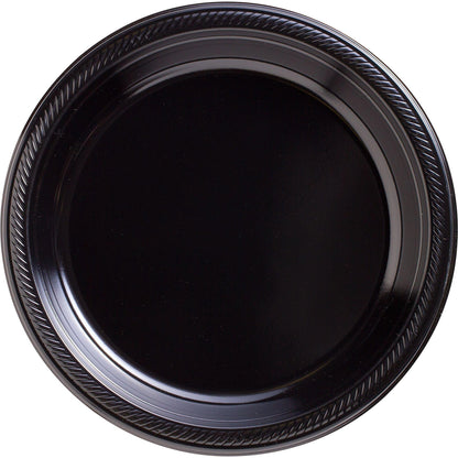 Plastic Dinner Plates, 10.25in, Assorted Colors, Multiple Counts