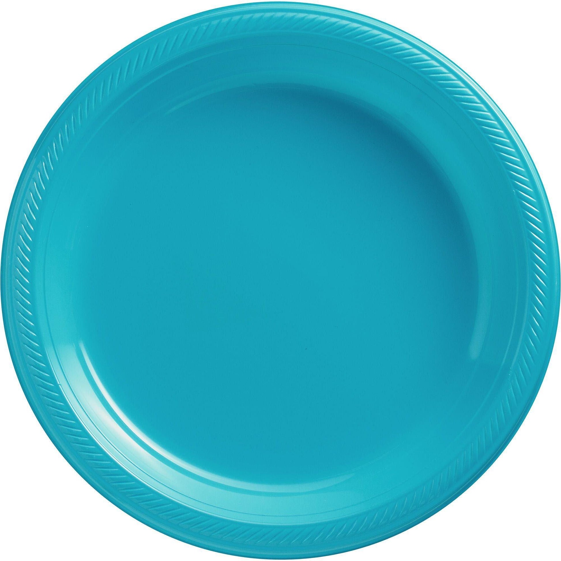 Plastic Dinner Plates, 10.25in, Assorted Colors, Multiple Counts