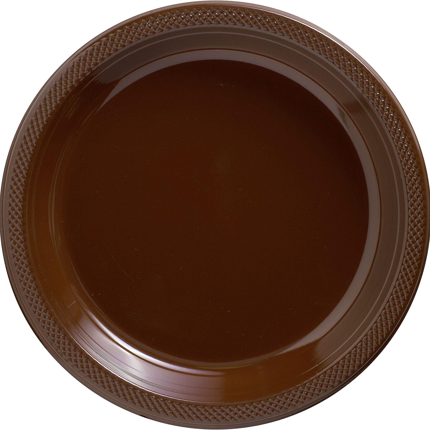 variant-Chocolate Brown Plastic Dinner Plates 20ct-184435