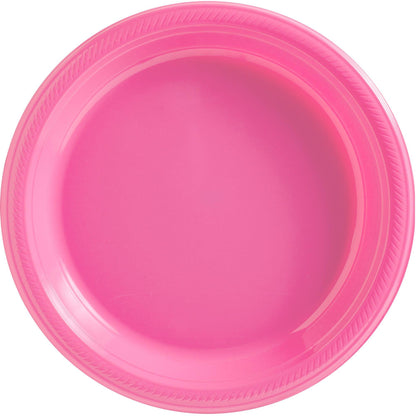 Plastic Dinner Plates, 10.25in, Assorted Colors, Multiple Counts