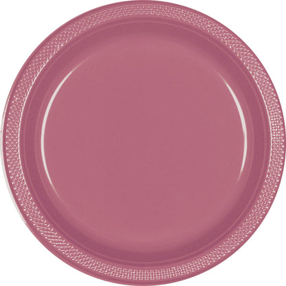 Plastic Dinner Plates, 10.25in, Assorted Colors, Multiple Counts