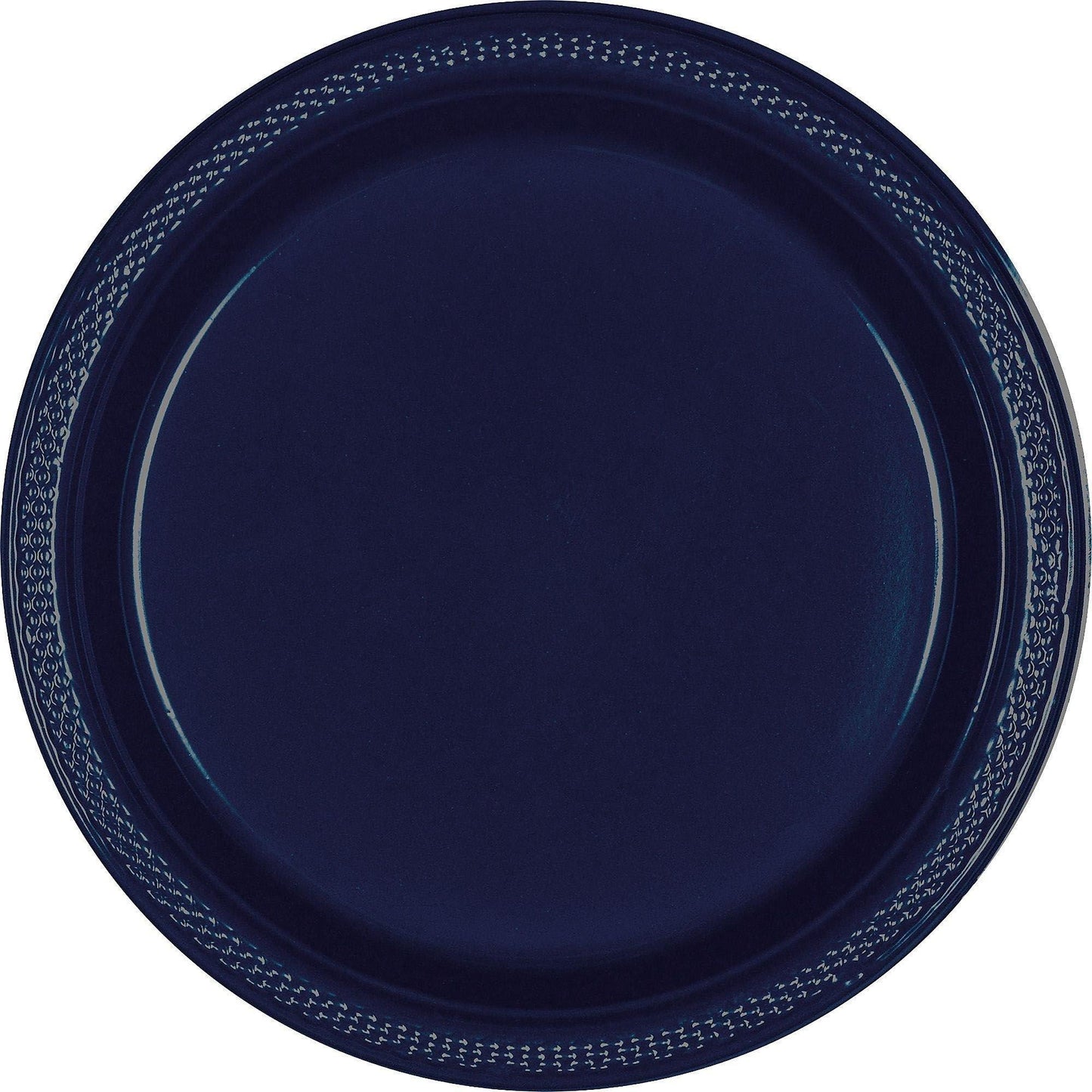 variant-True Navy Blue Plastic Dinner Plates 20ct-850177