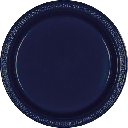 Plastic Dinner Plates, 10.25in, Assorted Colors, Multiple Counts