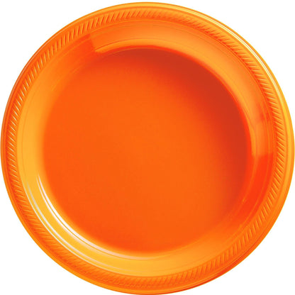 Plastic Dinner Plates, 10.25in, Assorted Colors, Multiple Counts