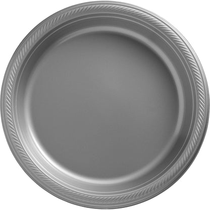 Plastic Dinner Plates, 10.25in, Assorted Colors, Multiple Counts