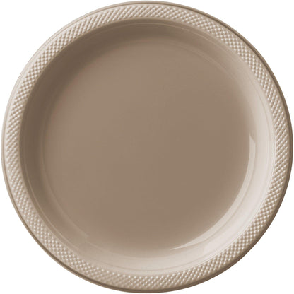 Plastic Dinner Plates, 10.25in, Assorted Colors, Multiple Counts