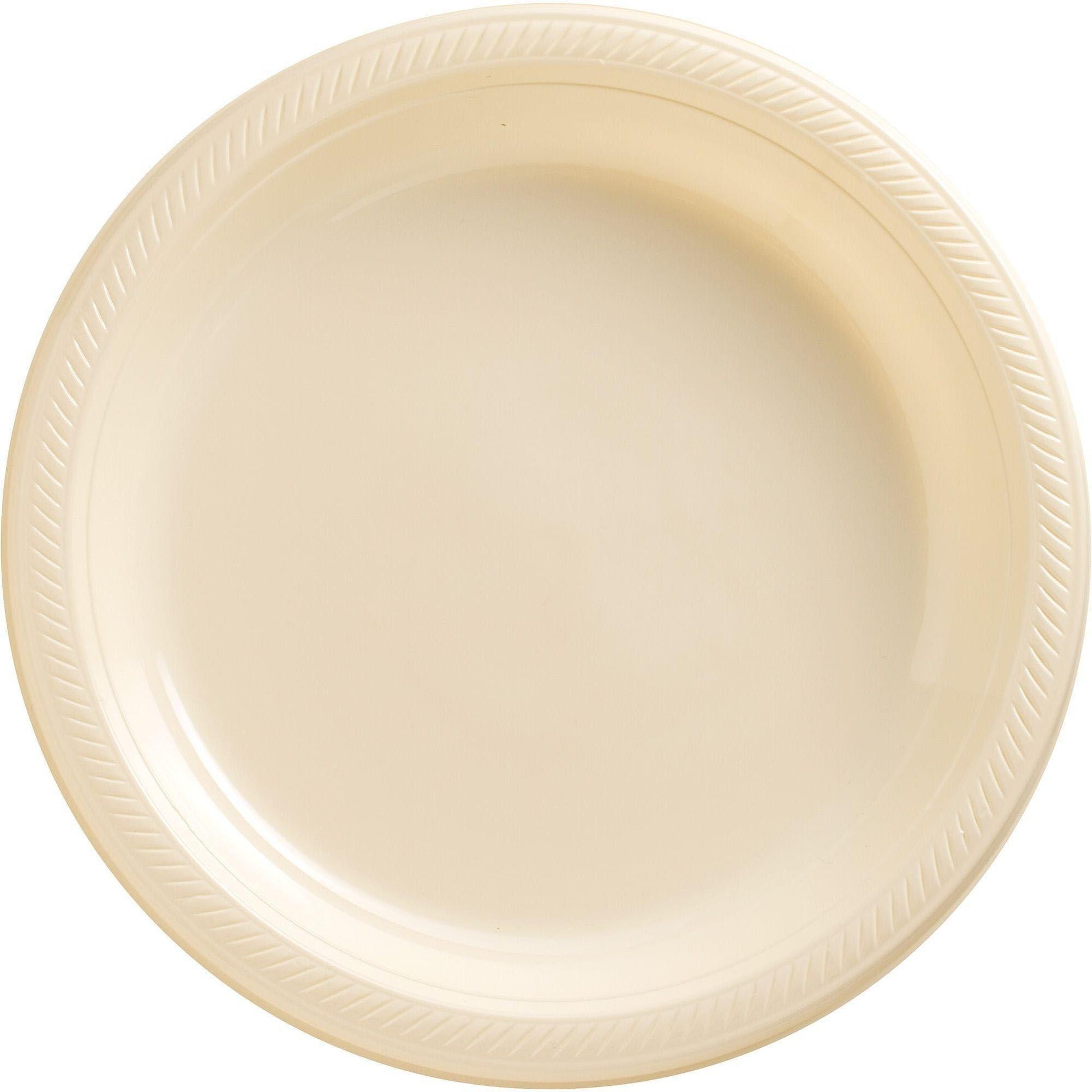 Plastic Dinner Plates, 10.25in, Assorted Colors, Multiple Counts