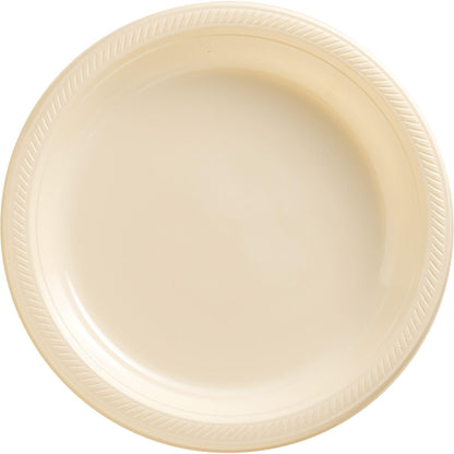 Plastic Dinner Plates, 10.25in, Assorted Colors, Multiple Counts