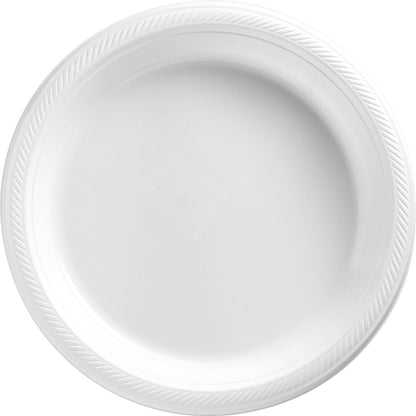 Plastic Dinner Plates, 10.25in, Assorted Colors, Multiple Counts