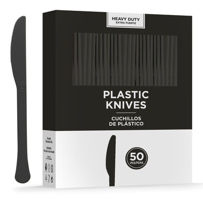 Premium Plastic Knives, Assorted Colors, Multiple Counts