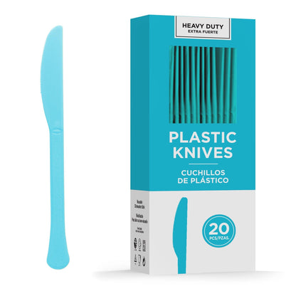 Premium Plastic Knives, Assorted Colors, Multiple Counts