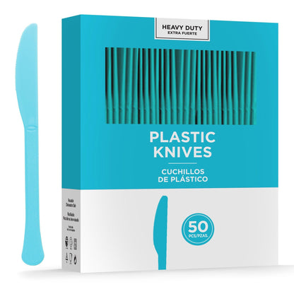Premium Plastic Knives, Assorted Colors, Multiple Counts