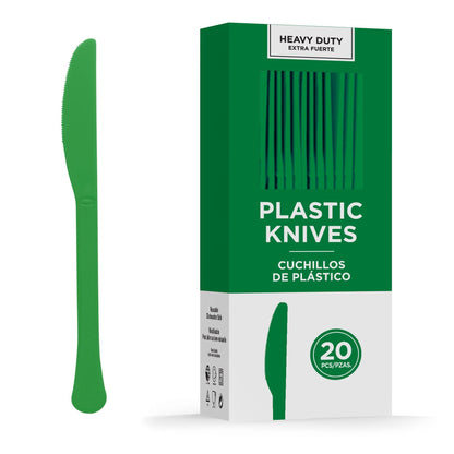 Premium Plastic Knives, Assorted Colors, Multiple Counts