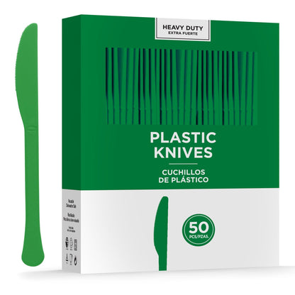 Premium Plastic Knives, Assorted Colors, Multiple Counts