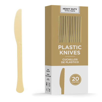 Premium Plastic Knives, Assorted Colors, Multiple Counts