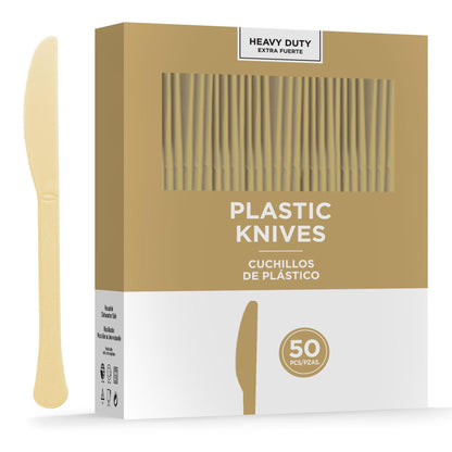 Premium Plastic Knives, Assorted Colors, Multiple Counts