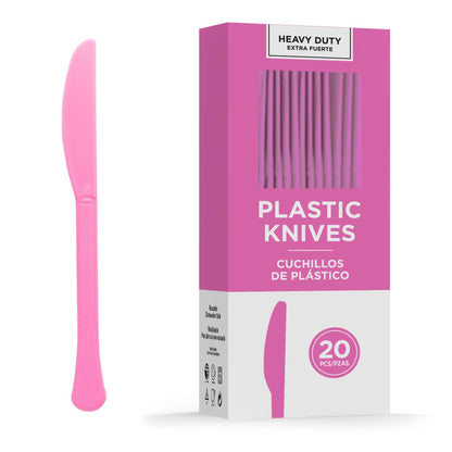 Premium Plastic Knives, Assorted Colors, Multiple Counts