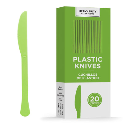Premium Plastic Knives, Assorted Colors, Multiple Counts