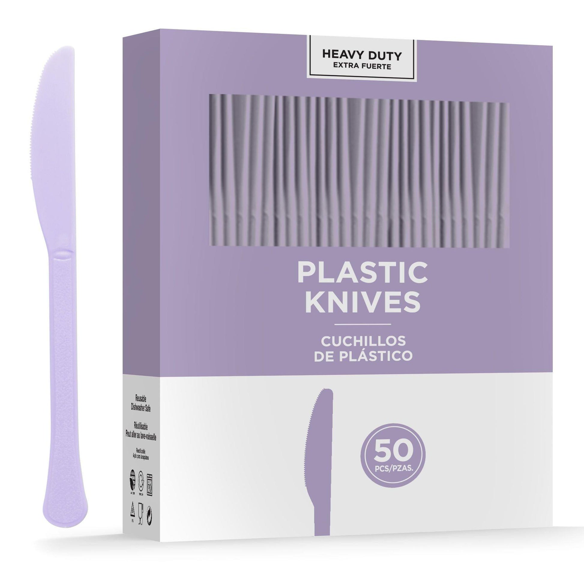 Premium Plastic Knives, Assorted Colors, Multiple Counts