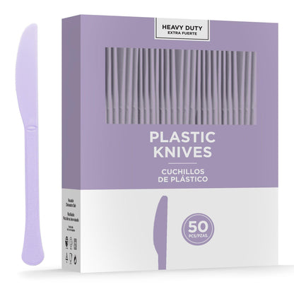Premium Plastic Knives, Assorted Colors, Multiple Counts