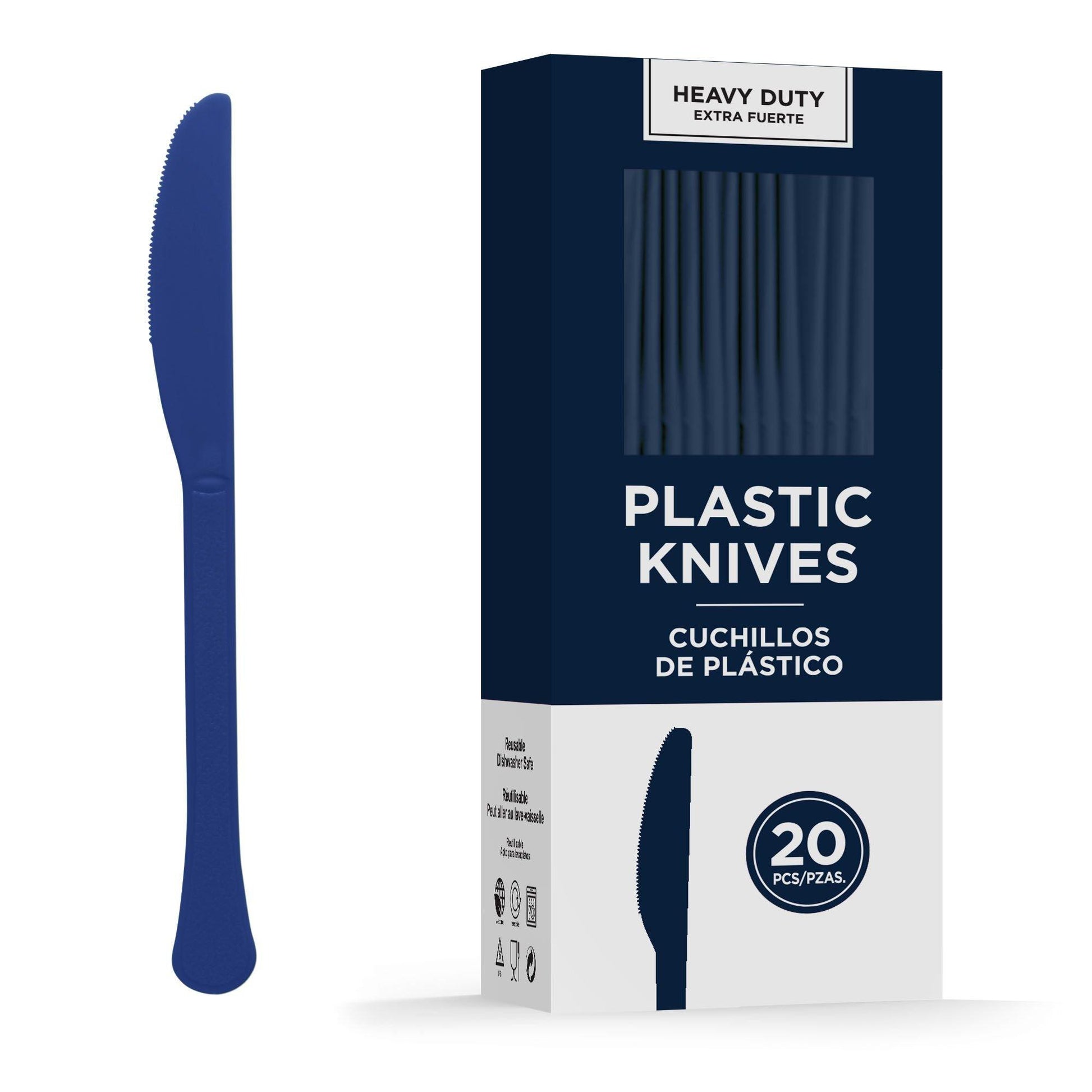 Premium Plastic Knives, Assorted Colors, Multiple Counts