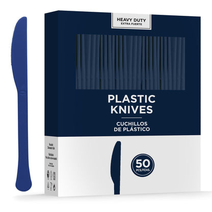 Premium Plastic Knives, Assorted Colors, Multiple Counts