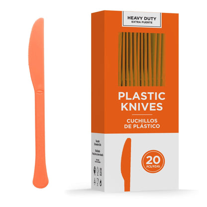Premium Plastic Knives, Assorted Colors, Multiple Counts