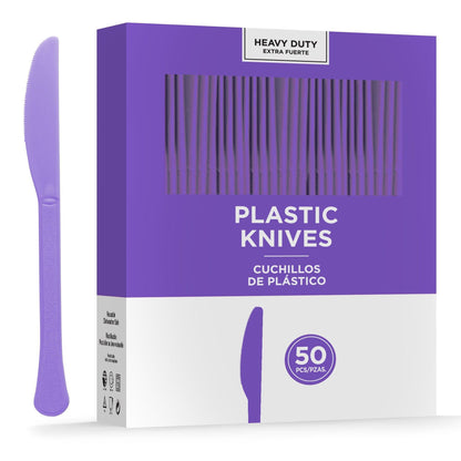 Premium Plastic Knives, Assorted Colors, Multiple Counts