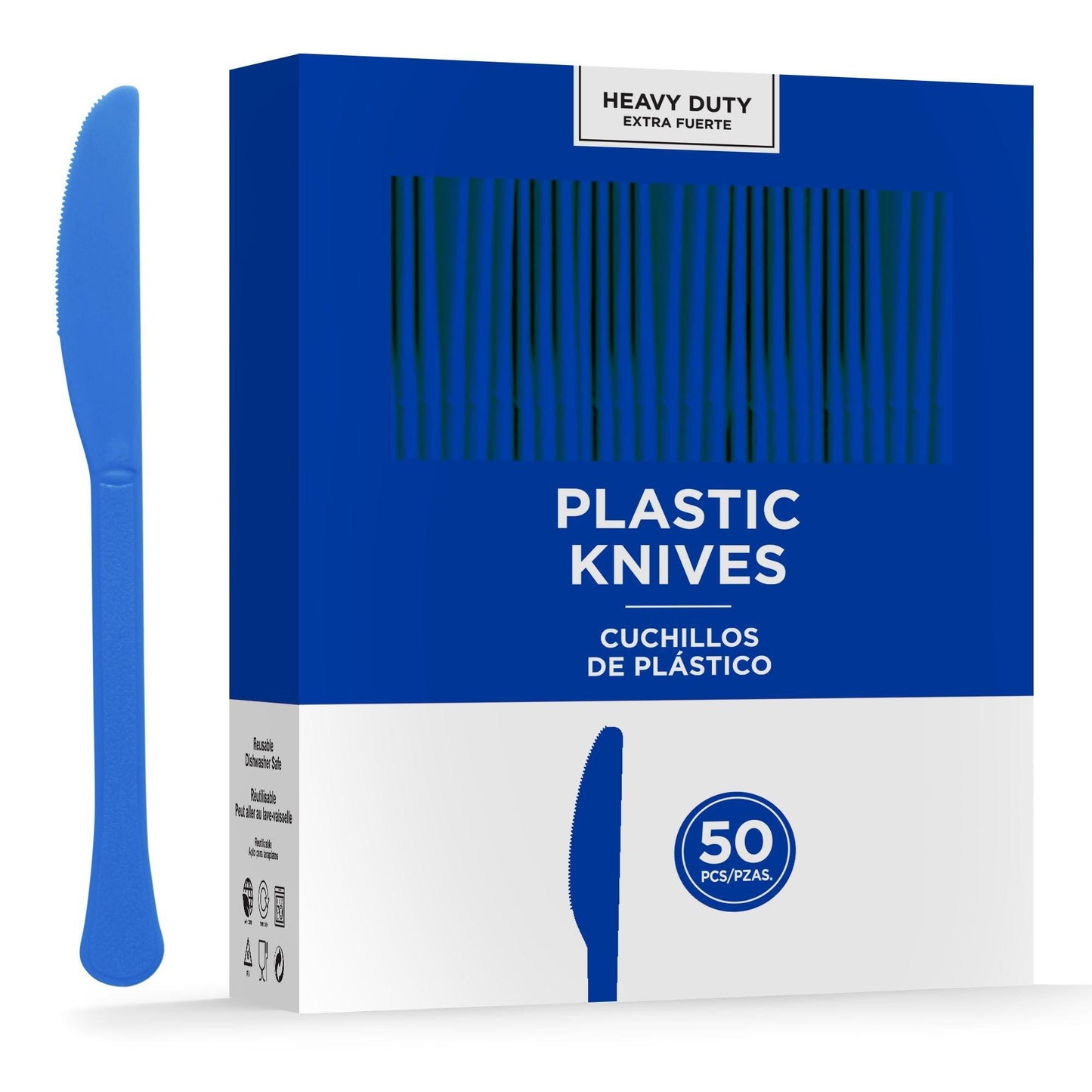 variant-Royal Blue Heavy-Duty Plastic Knives, 50ct-919787