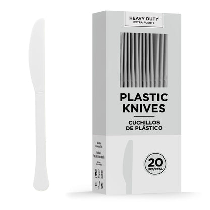 Premium Plastic Knives, Assorted Colors, Multiple Counts