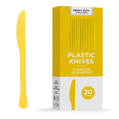 Premium Plastic Knives, Assorted Colors, Multiple Counts