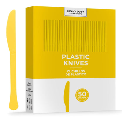 Premium Plastic Knives, Assorted Colors, Multiple Counts