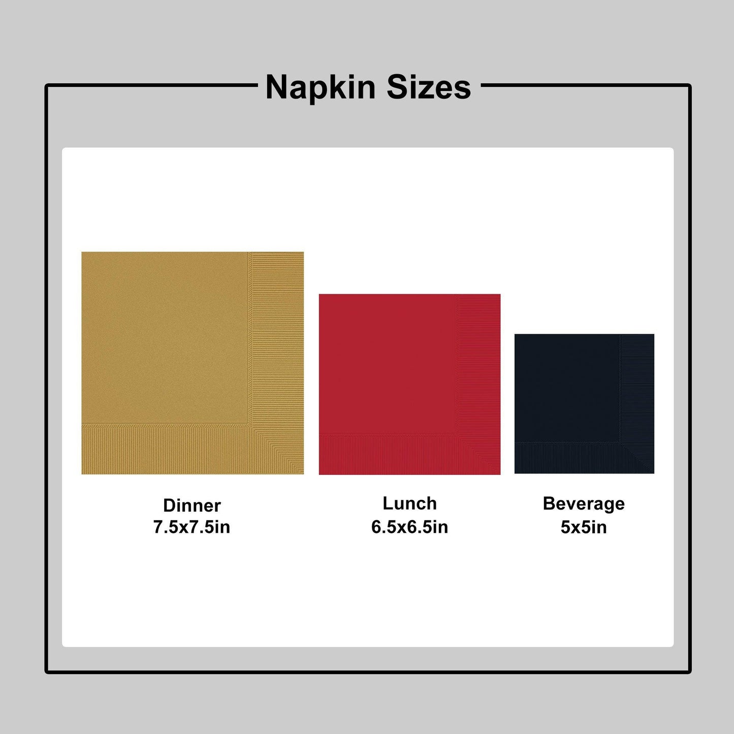 variant-Black Paper Beverage Napkins, 5in, 40ct-920038