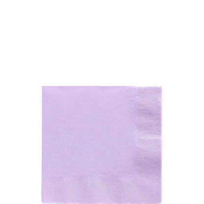 Paper Beverage Napkins, 5in, Assorted Colors, Multiple Counts