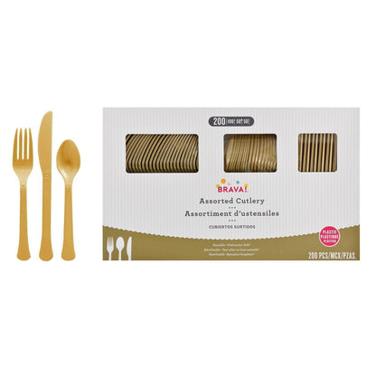Plastic Cutlery Set, Assorted Colors, Multiple Guest Counts