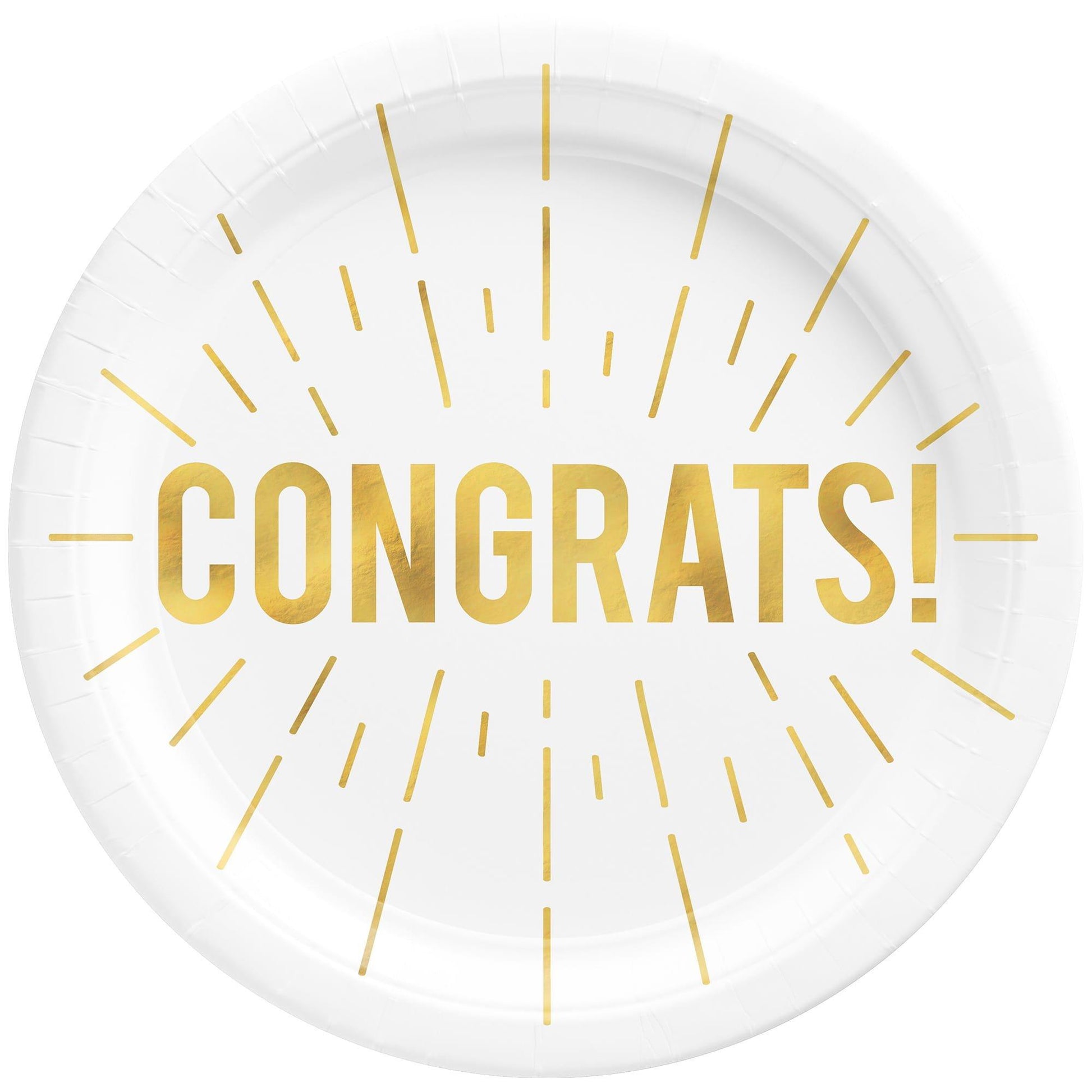 Congrats Paper Plate, 8ct, Assorted Options