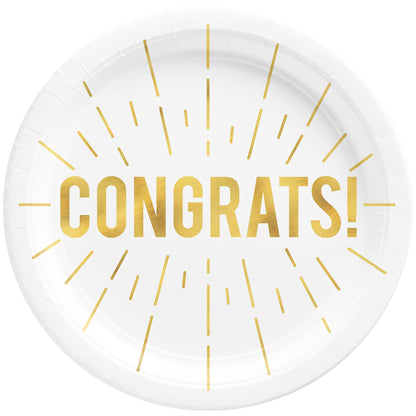 Congrats Paper Plate, 8ct, Assorted Options