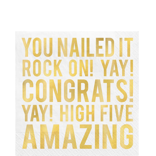Congrats Retirement Napkin, 16ct, Assorted Options