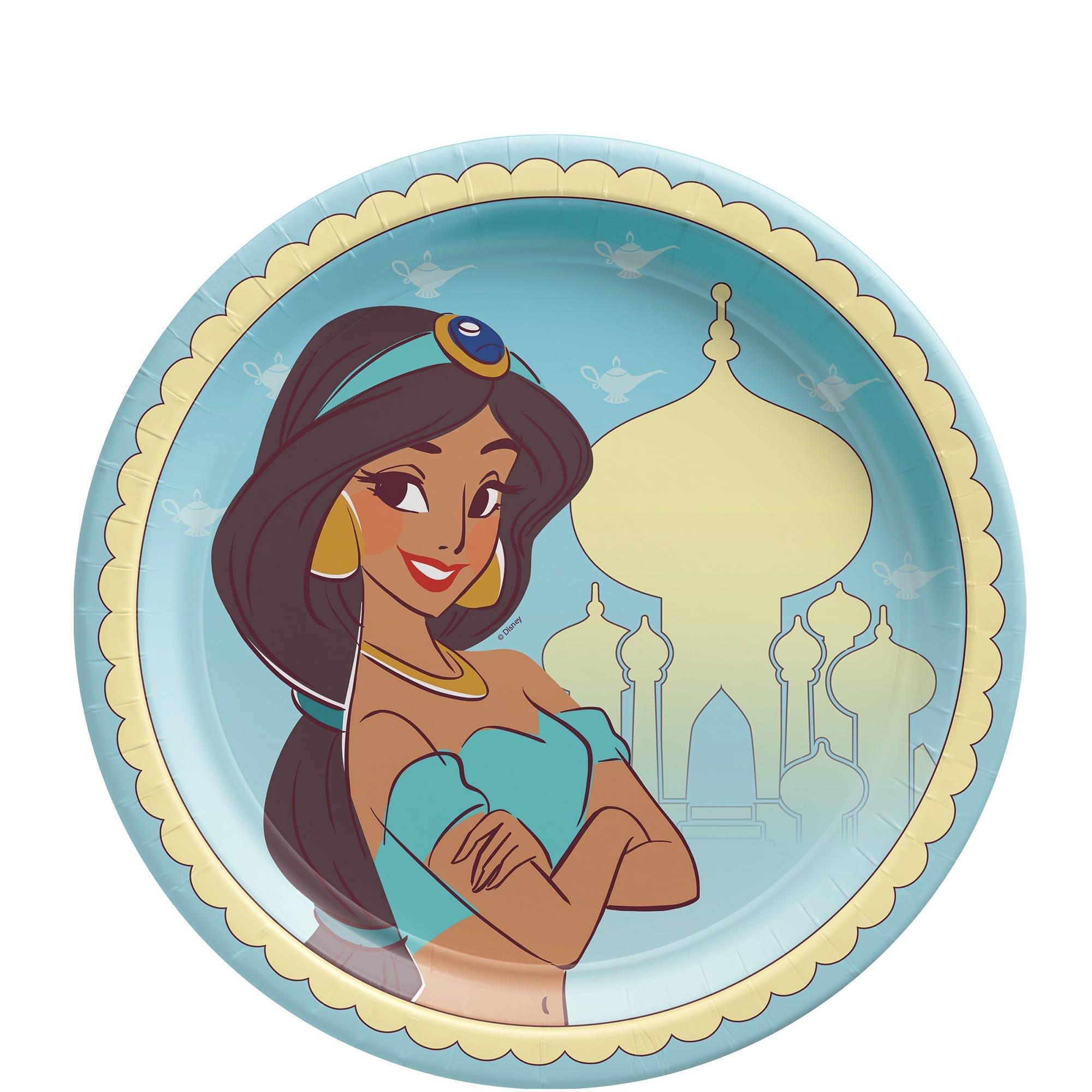 Round plate with cartoon character design on a white background