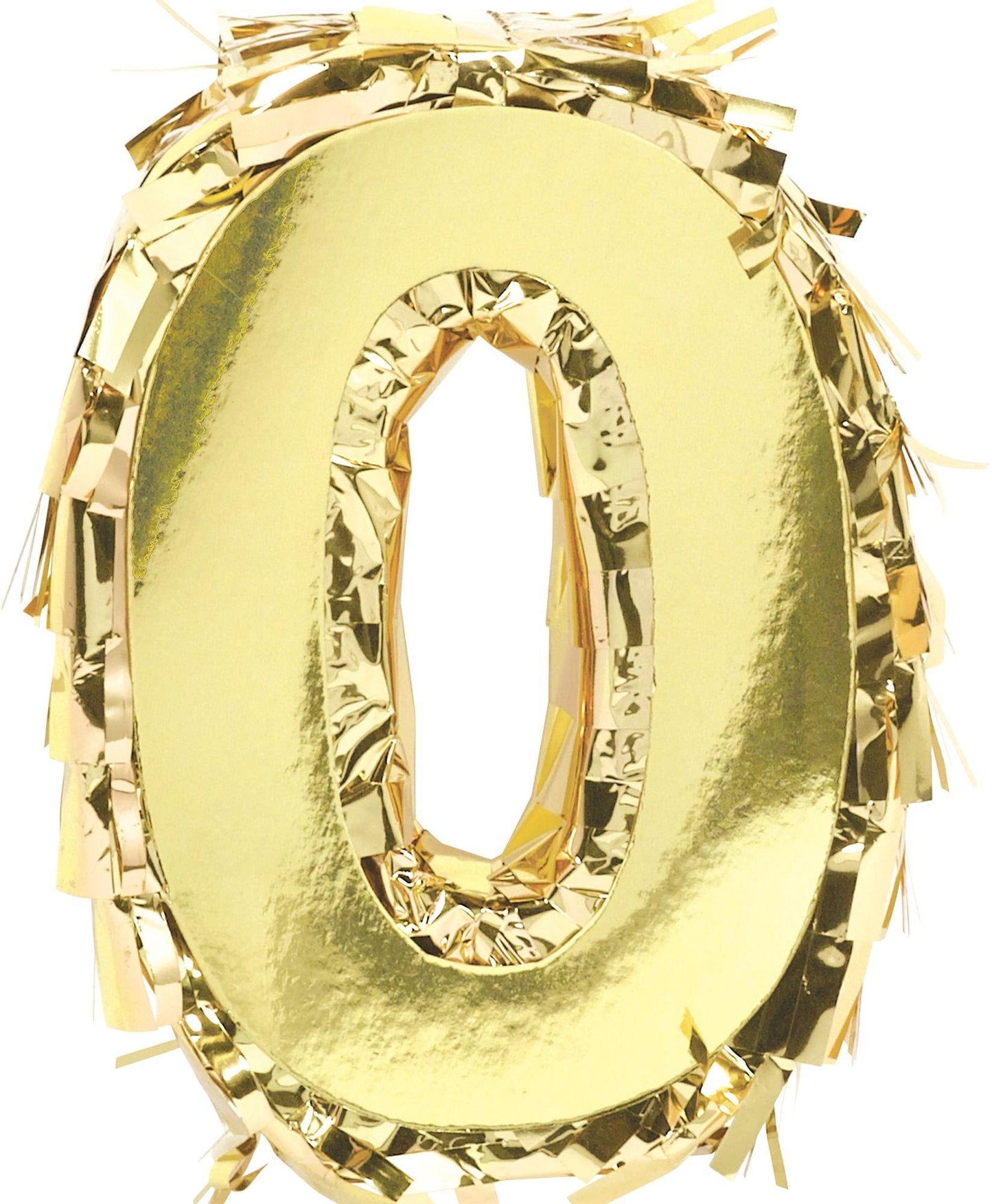 variant-Mini Metallic Gold Number 0 Pinata Decoration-779603