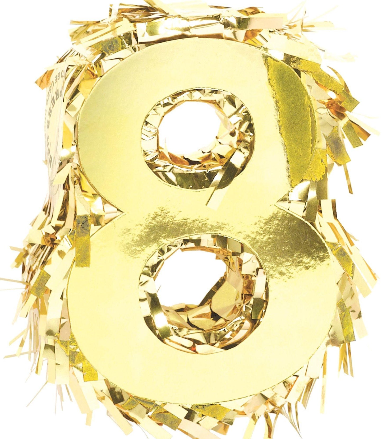 variant-Metallic Gold Number 8 Pinata Decoration-779611