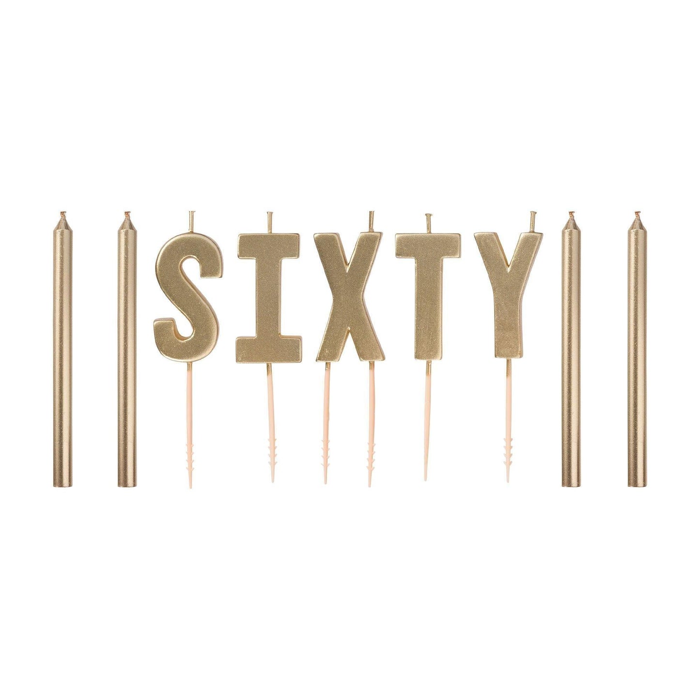 master-Metallic Golden Age Birthday Candles, 10pc-N918779