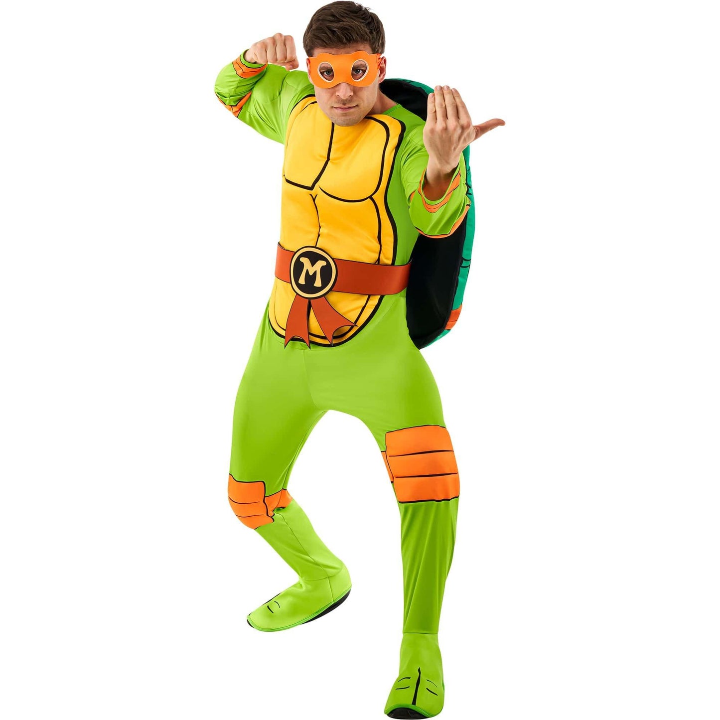 master-Teenage Mutant Ninja Turtles Deluxe Michelangelo Adult Costume-P1009313